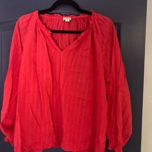 Sheer J Crew long sleeve top